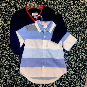 Old Navy & Gap Boys Button Up and Cardigan Set - 2T